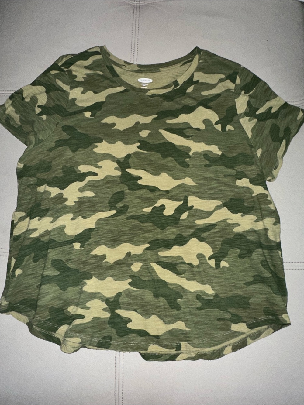 Old Navy Olive Green Camo Short Sleeve Tee